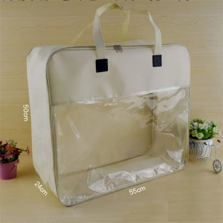 Vacsora átlátszó 15 selyem PVC hővel préselt táska otthoni textiltáskához vagy piperetáskához