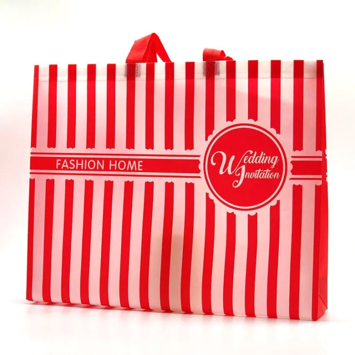 Lezárt 80 grammos laminált nem szőtt bevásárlótáska Ultrahangos táska